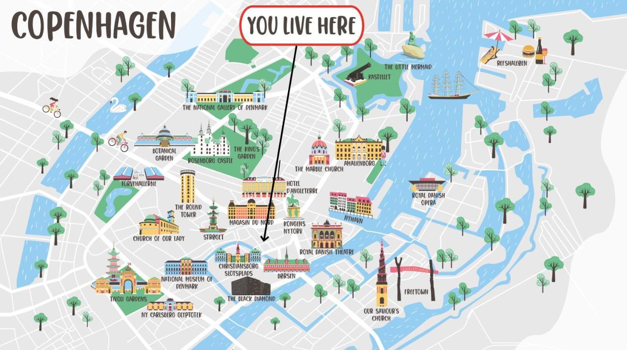 Lavish 4Br Apartment In The Heart Of Cph By The Canals København Ngoại thất bức ảnh